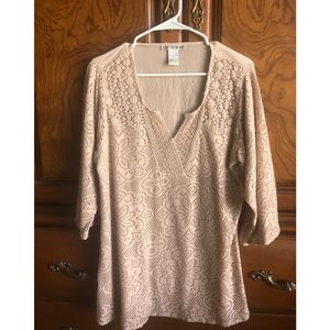 Tan Lace Tunic